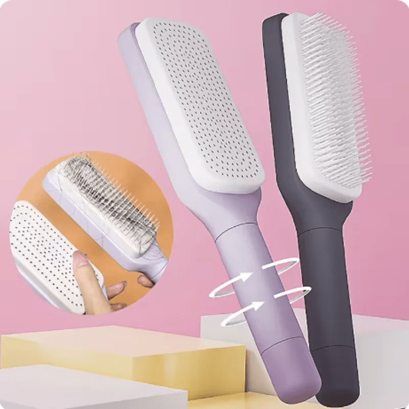 Self Cleaning Hairbrush - Mixery Market